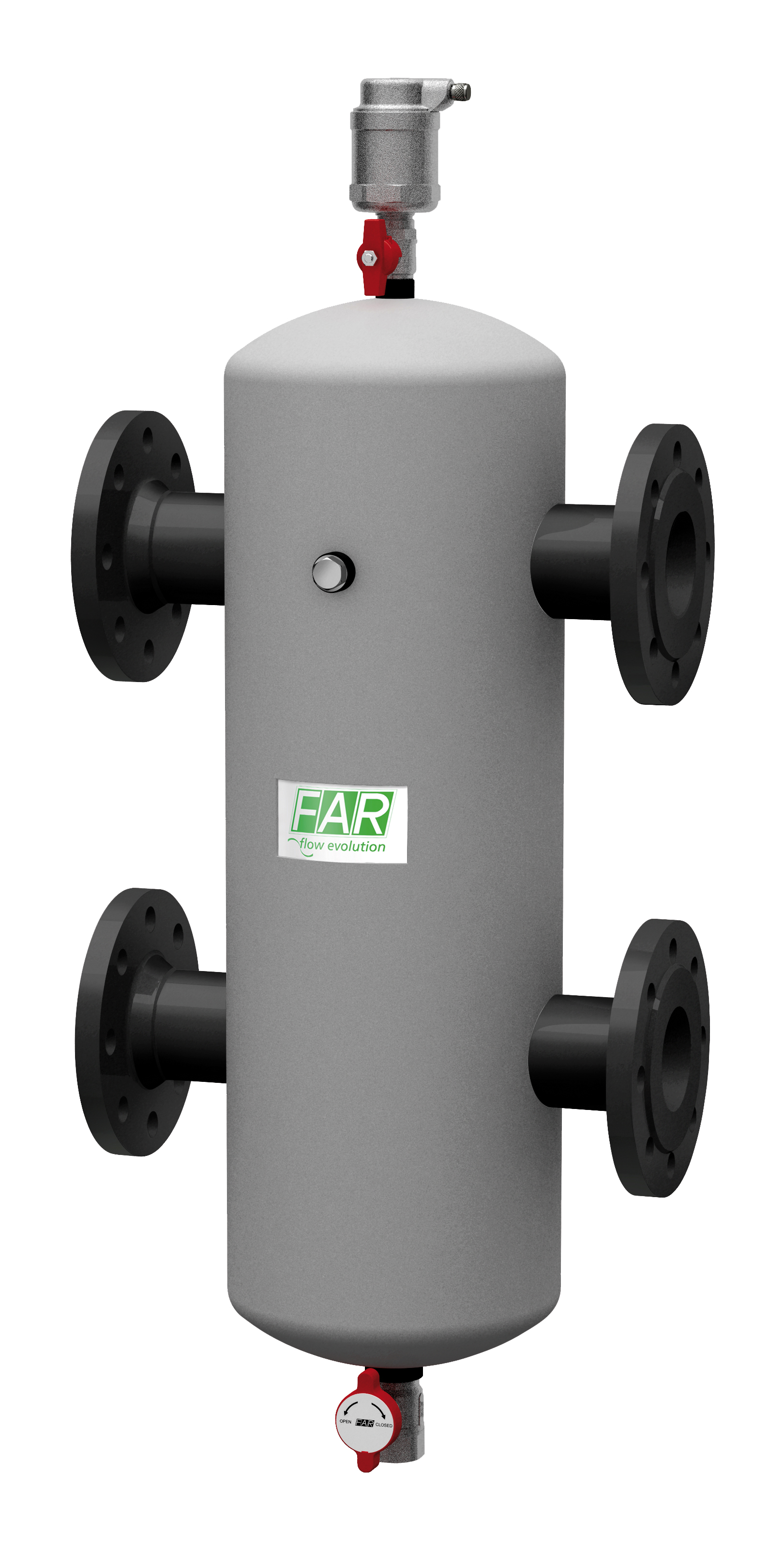 Гидрострелка фланц. с авт/ воздухоотводчиком и сл. краном. DN 65