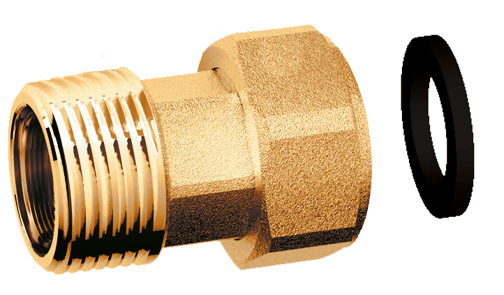 Переходник лат.с накидной гайкой 1 1/2”– 1 1/2"(НР), с EPDM