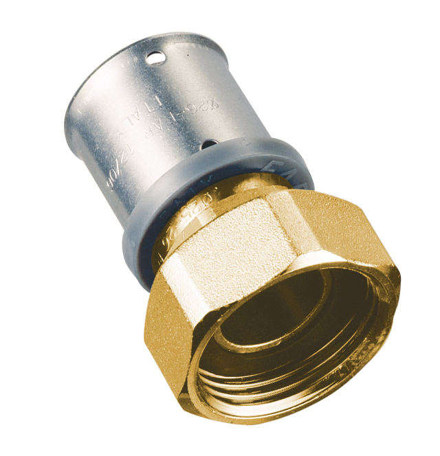 Пресс-переходник 20*2 с накид.гайкой  1/2" лат.(без покрыт.)