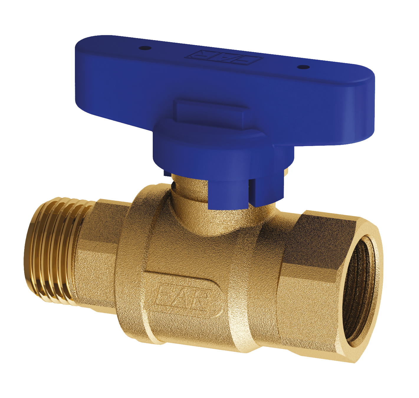 Кран шаров. лат. 1/2"НР-ВР  (бабочка, син.)