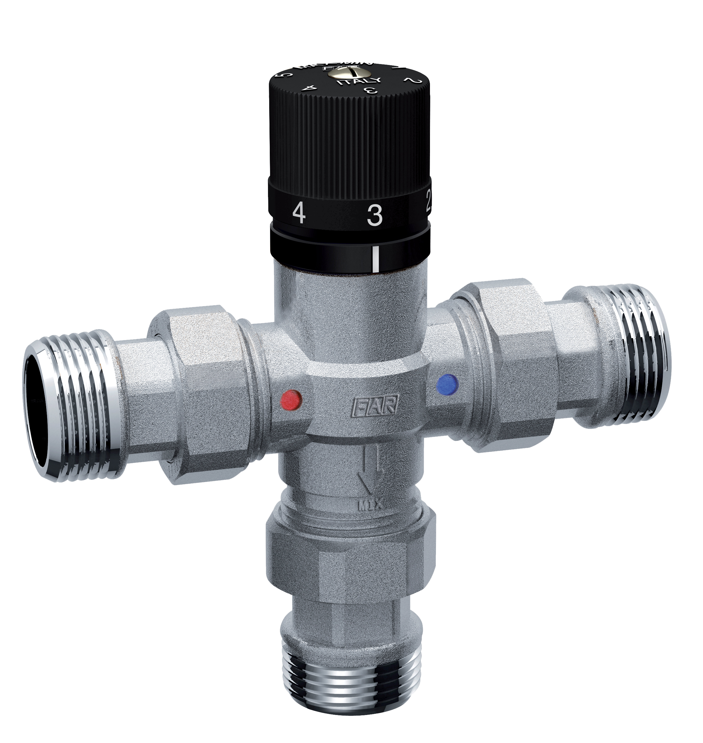 Термостатический смеситель 1/2",американки Тmax95 °C