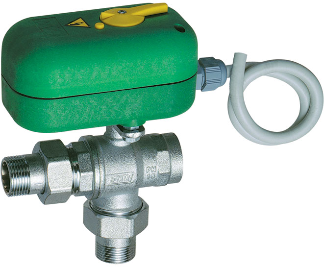 3-х ход. мот. зон. шар. кран 3/4", 24 В