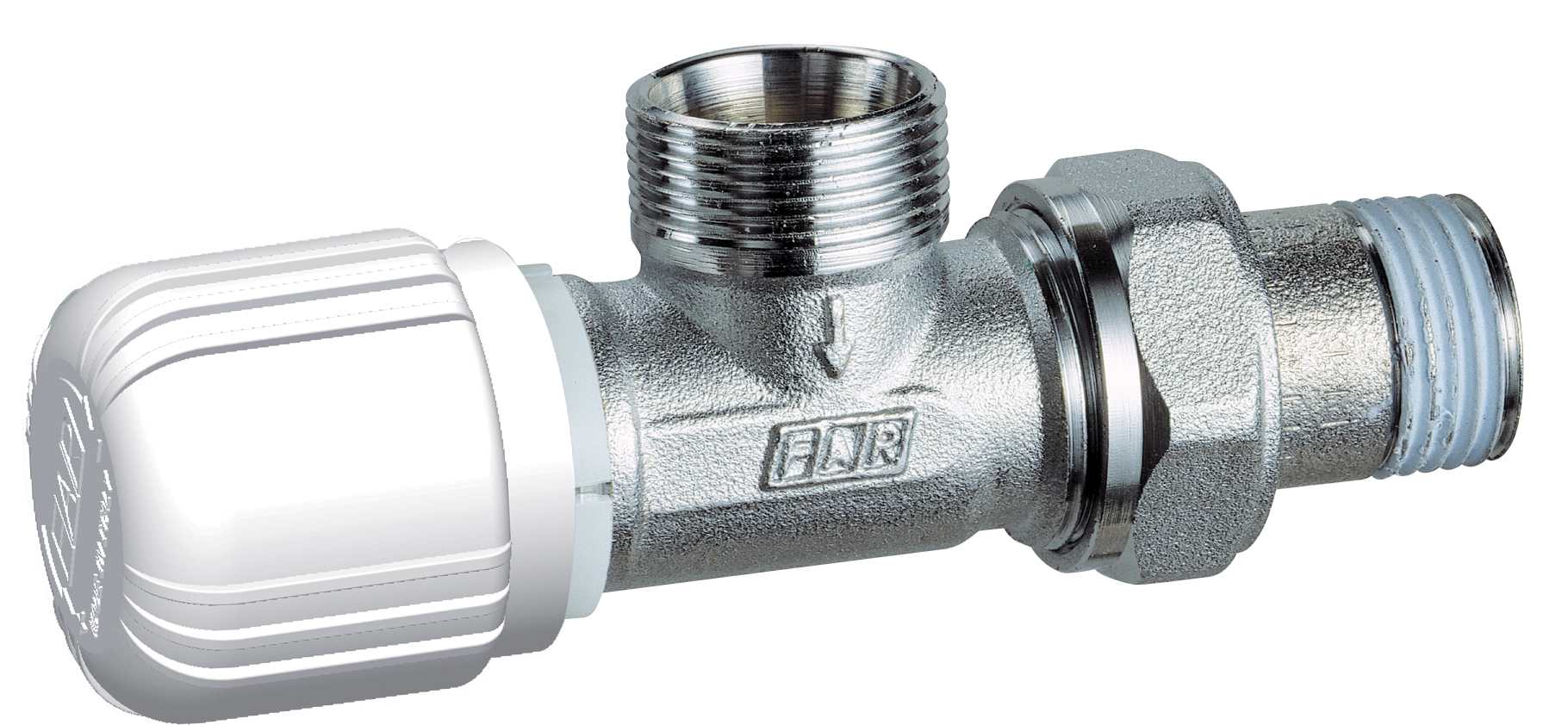 Вентиль термостатич. угловой с горизонтальной буксой 1/2" М24х19