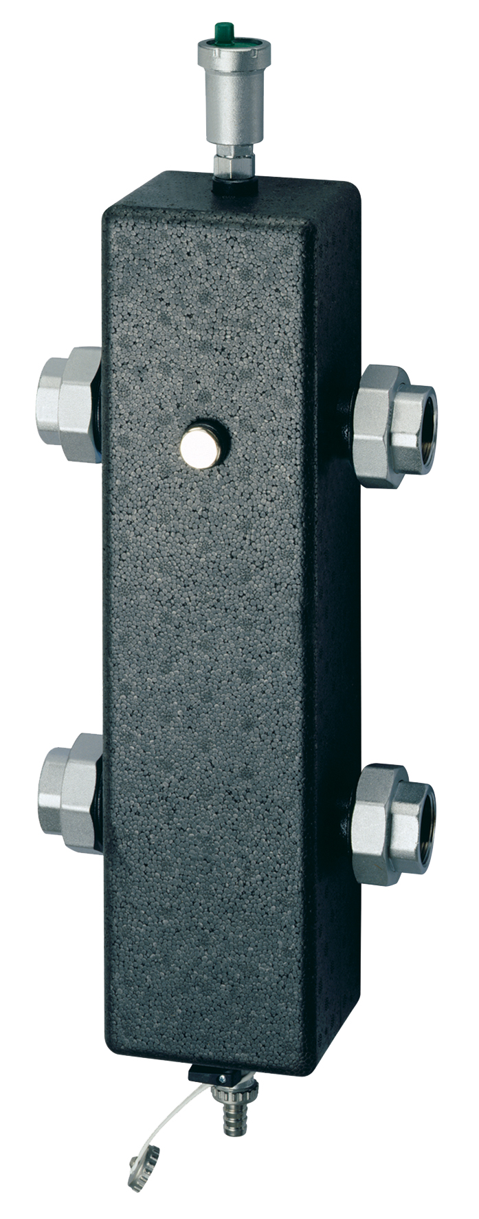 Гидроразделит. 1 1/4"с авт.воздухоотвод., сливн.кран, накид.гайк.  в изоляции