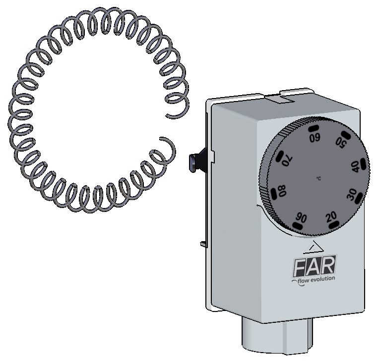 Термостат накладной, +20…+90°С