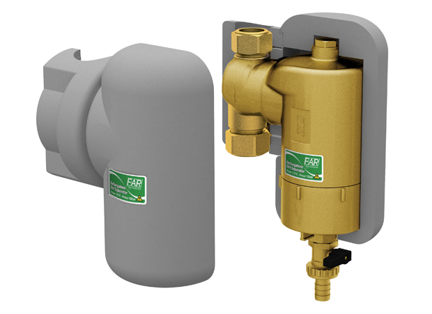 Сепаратор шлама (дешламатор) с поворотн. соед. 3/4" (kv=8,7 куб.м/ч) с магнит., теплоизол., концовками под мед.труб.22мм