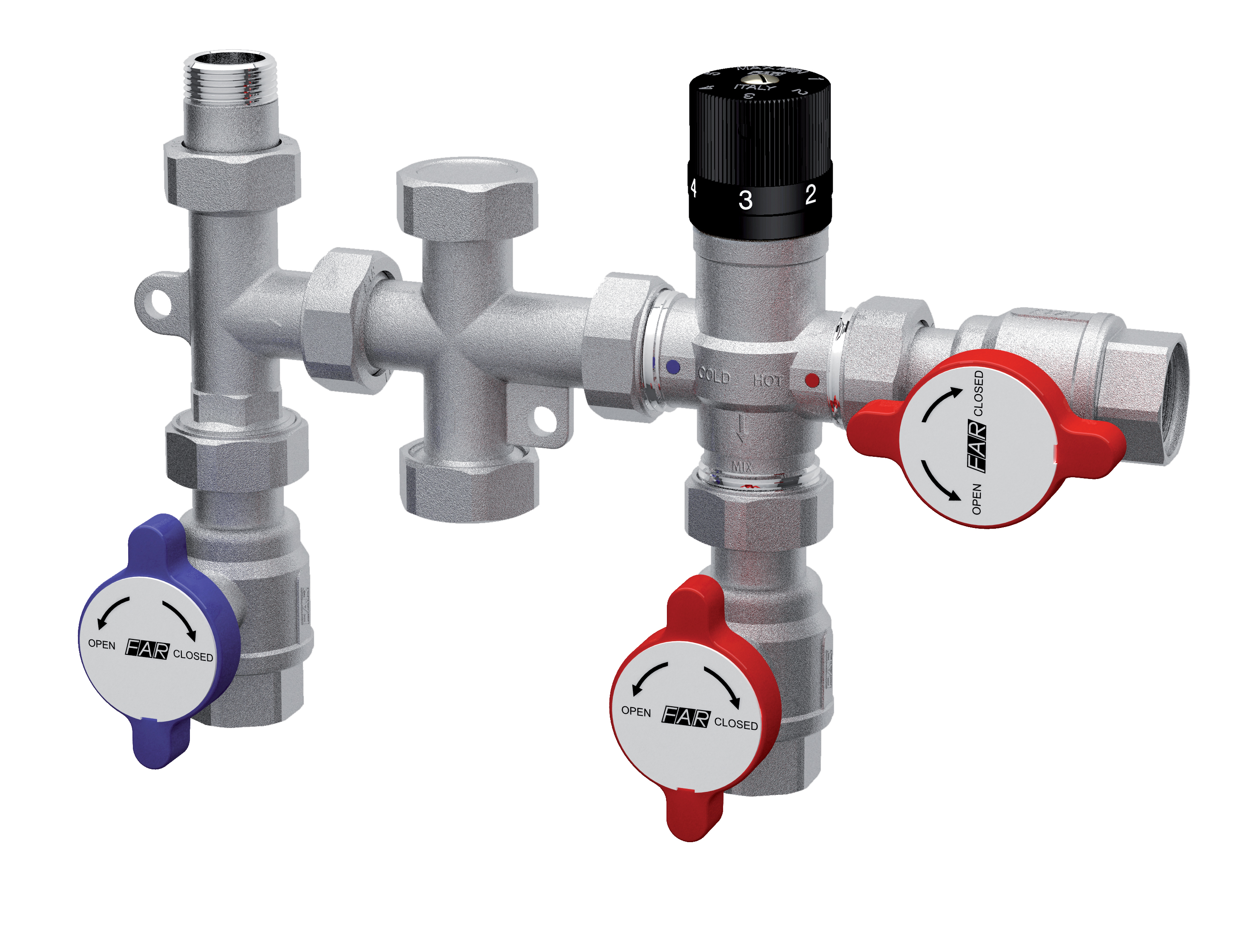 Группа смешения с термосмесителем для водоснабжения,  3/4"