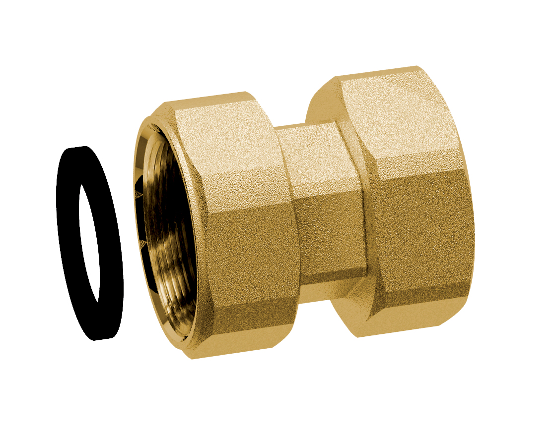 Переходник латун. 3/4", ВР-накид. гайка с EPDM