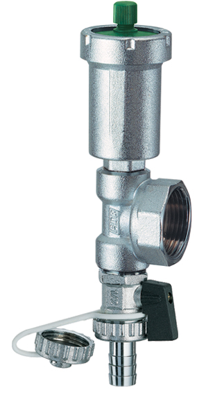 RACCORDO FINALE 3/4" F COMPLETO DI VALV.SFOGO ARIA MANUALE E RUBINETTO