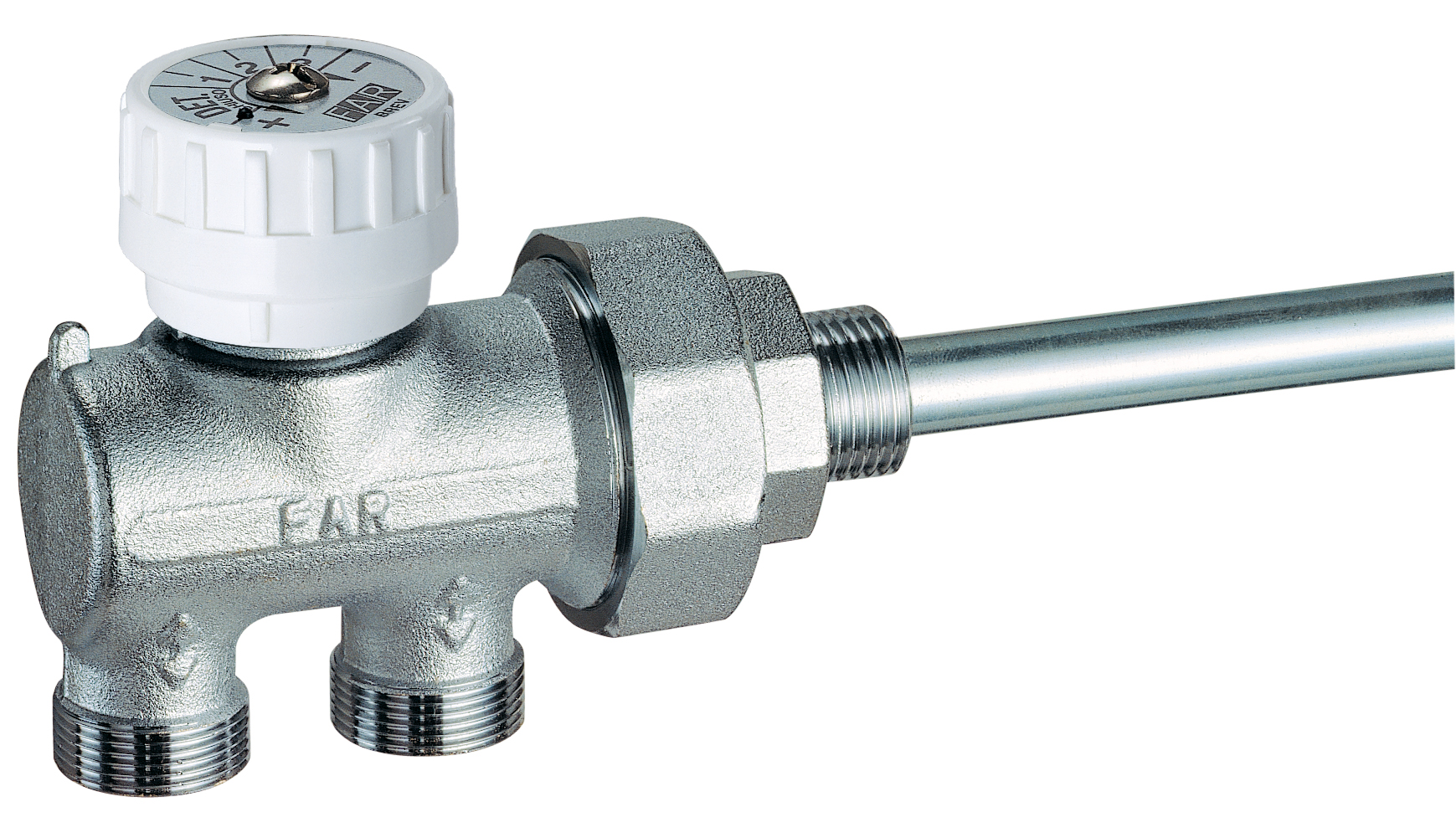 Регулир. узел нижн. подключения, правый,  к радиатору 1" (для 1-х систем)