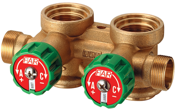 Регулирующий параллельный коллектор 3/4"лев.