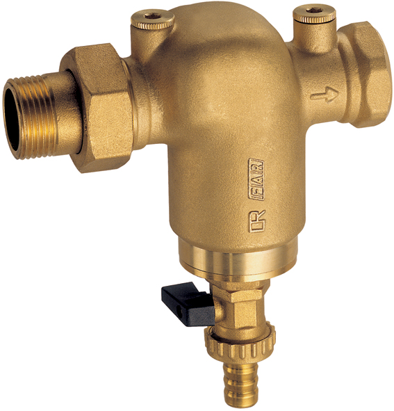 Фильтр 1 1/2" латун.,ВР-американка, без манометр.,300мкм, Max: 95 °C, 25 бар