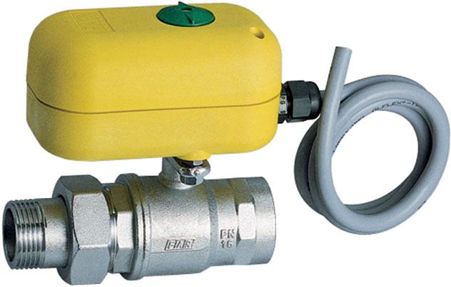 2-х ход. зон. шар.кран с серв. 220 В, 1", НР-ВР