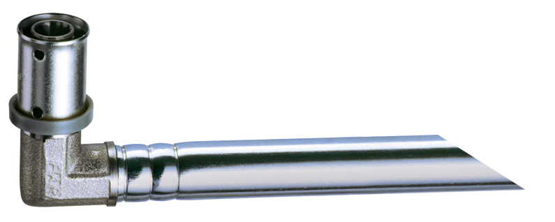 Пресс-уголок 20х2 с хром.труб.(L = 24 см, ? 15мм)  для подключения к радиатору