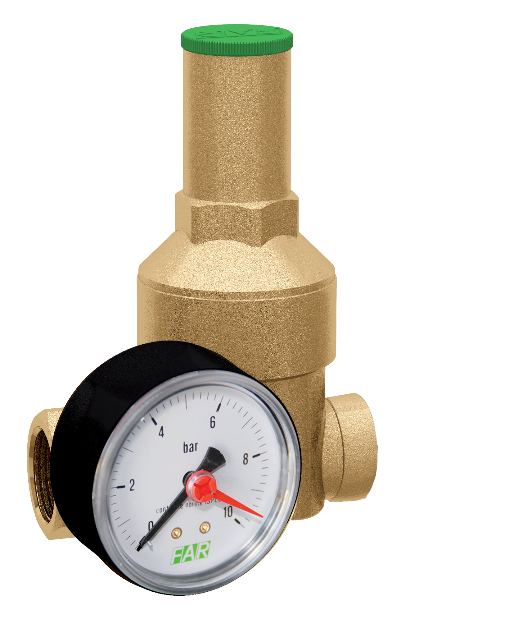 Редуктор латун. 1/2" (ВР), с  манометром