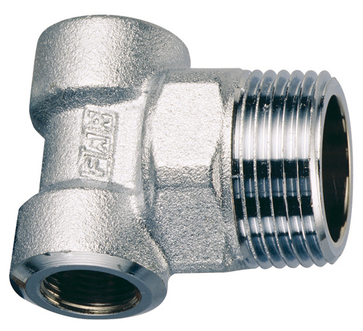 Тройник конц.хром. для коллекторов, 1"НР х 1/2"ВР х 1/2"ВР