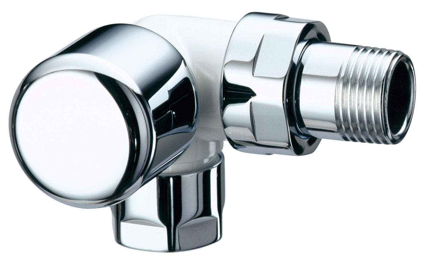 Вентиль термостат.трехосев. левосторон. TopFAR 1/2, EPDM, гайка М24х19 (серебро/бел)