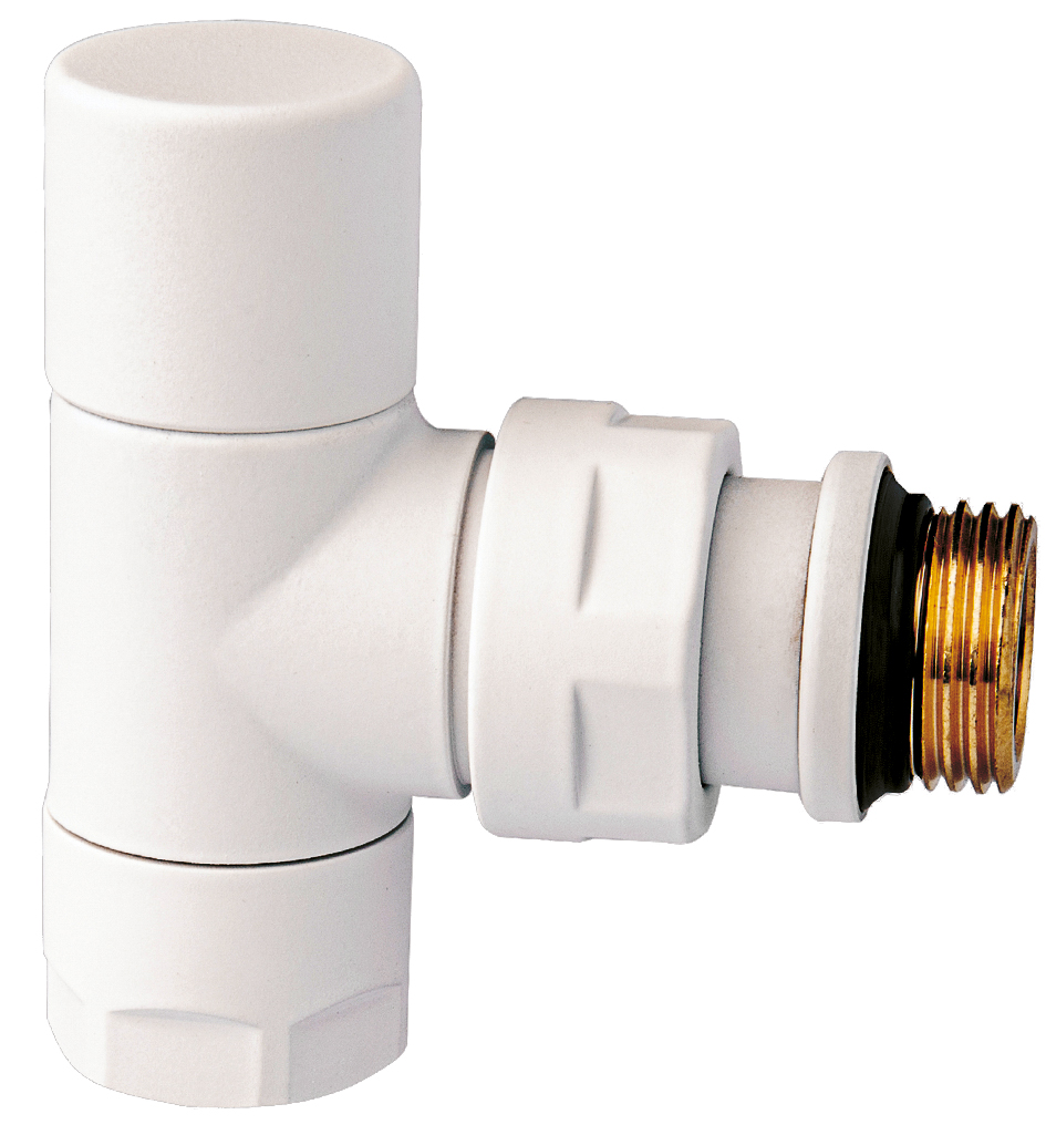 Вентиль запор.углов. 1/2",  гайка М24х19, бел.матов.