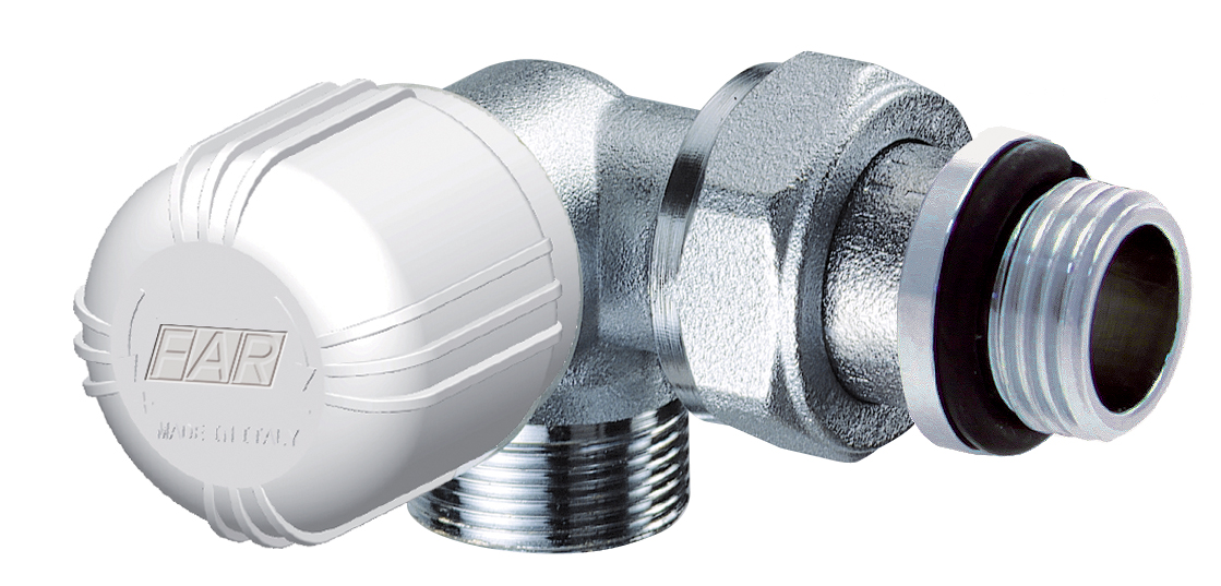 Вентиль термостат. трехосевой левосторонний 1/2" М24х19, EPDM