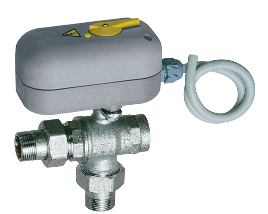 3-х ход. шар.кран 1/2" (НР-ВР).Сервопривод арт.3008 8 S