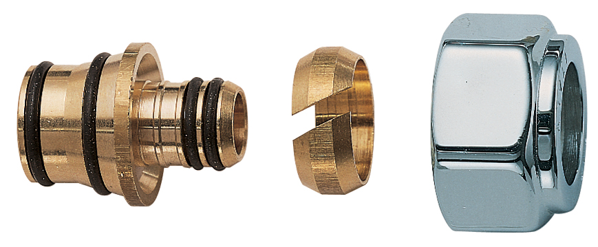 Концовка FAR для м/п и РЕХ 20X2.25, гайка М24х19 (серебро)