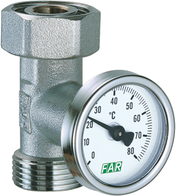 Хр. вставка 3/4"евроконус с термометром ( 0-80 С)