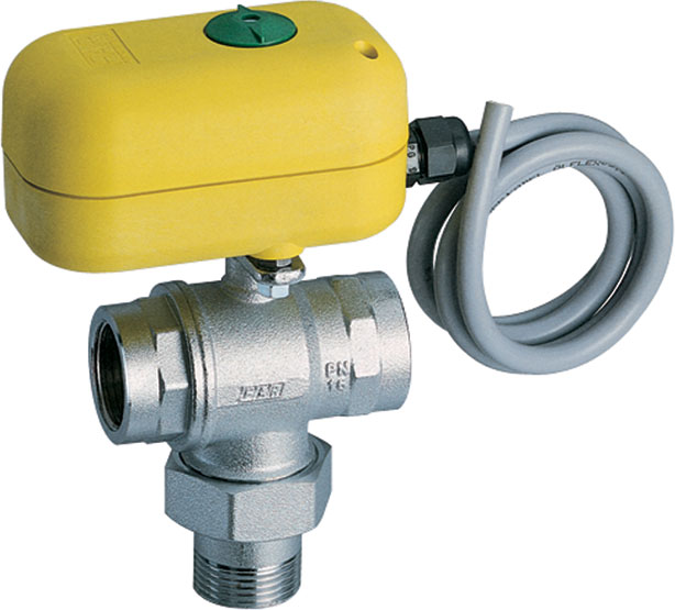 3-х ход. зон. шар.кран с серв. 220 В, 1/2", ВР-НР-ВР