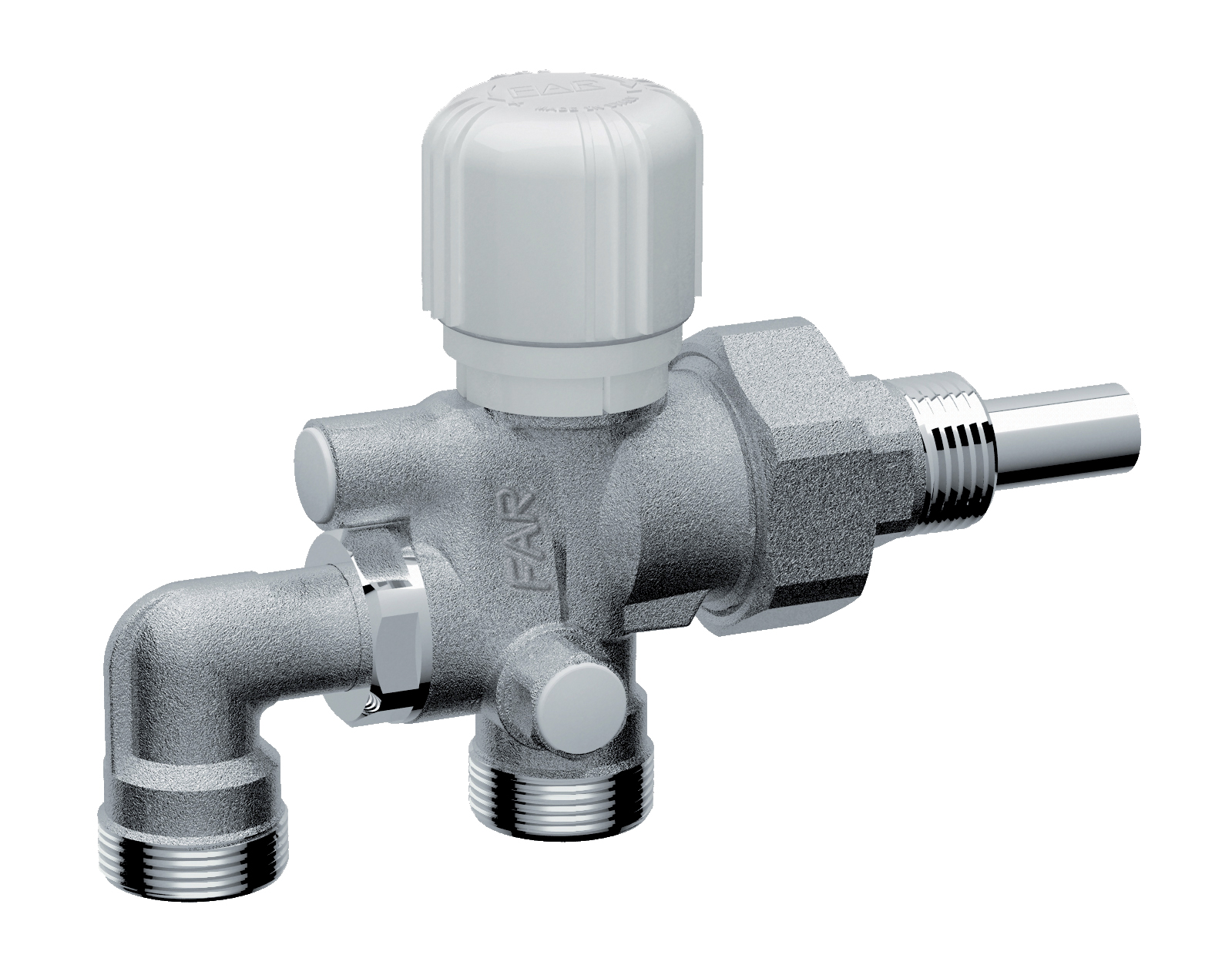 Термоузел прямой,с байспас.лин., М24х19, 1"прав.резьба, межцентр.расстоян.40-50mm