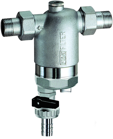 Фильтр 300мкм, с магн.встав., под манометр,  Max: 95 °C, 25 бар,  3/4" НР