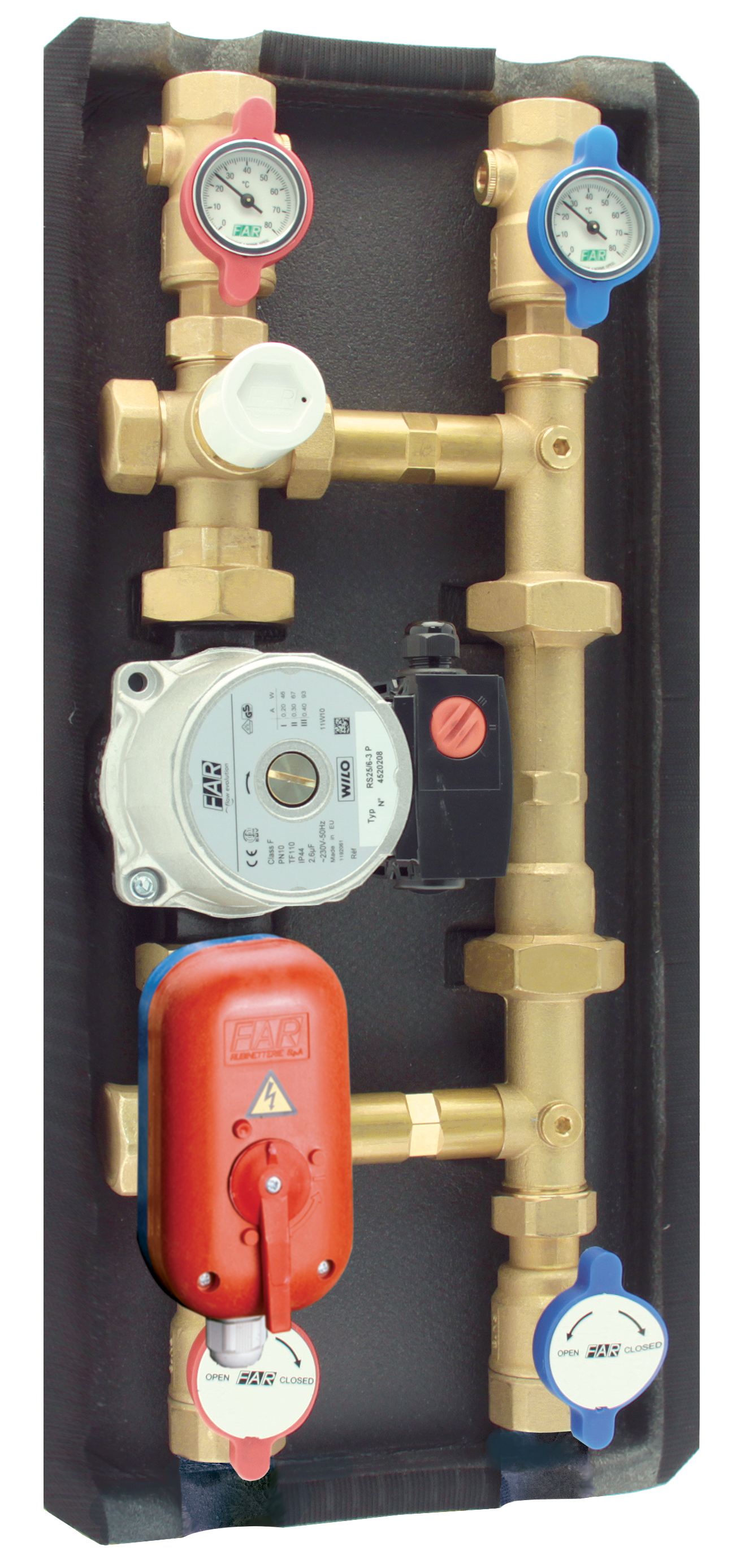 ГБМ 1" в теплоизоляции, с перепускным и смесительным краном,с насосом класса А (130 mm, 1-7м.)