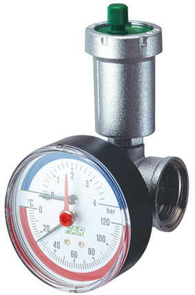 Узел 1"ВР с авт.воздухоотвод., термоманометром и заглушкой