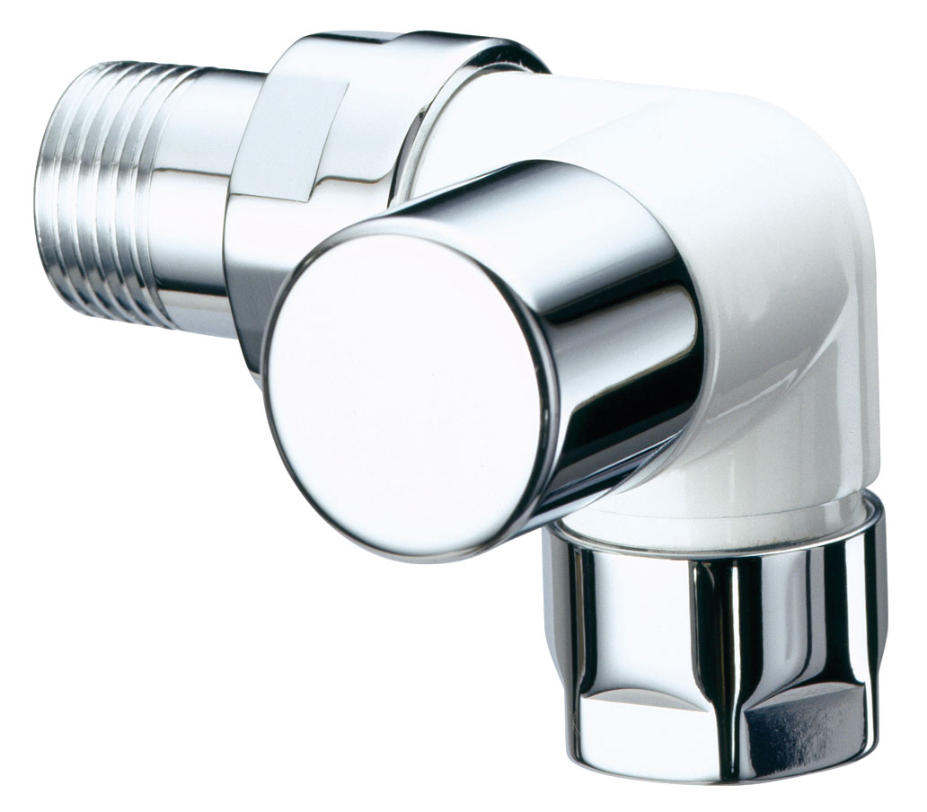 Вентиль запорн.трехосев.правостор. TopFAR 1/2, EPDM, гайка М24х19(бел/серебро)