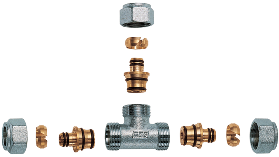 RACC. A 'T' 3 MONOCONI  1'  CROMATO ADATT.MULTISTRATO D. 32