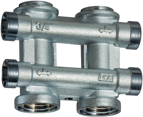 Параллельный коллектор 3/4" 2+2