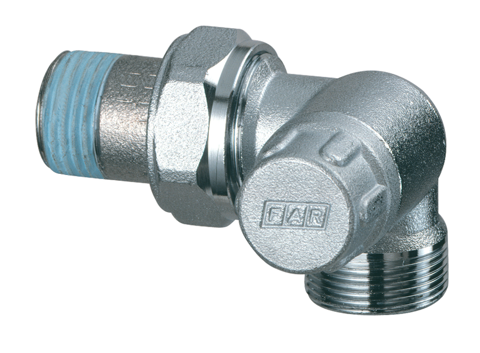 Вентиль запорный трехосевой правосторонний 1/2" М24х19