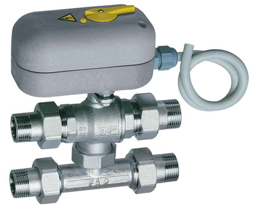 3-х ход. шар.кран 1" с байп. сервопривод 3008 8 S