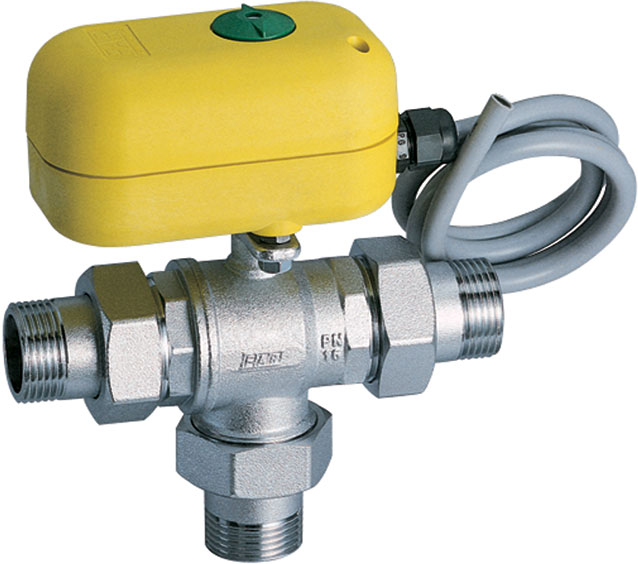 3-х ходов. шар.кран с серв. 220 В, 1", НР