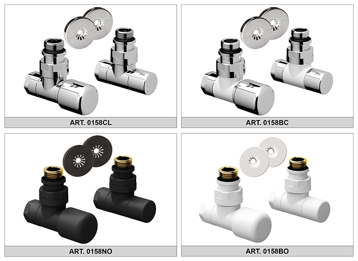 Комплект угловой 1/2" с гайкой М24*19 бел.матов.