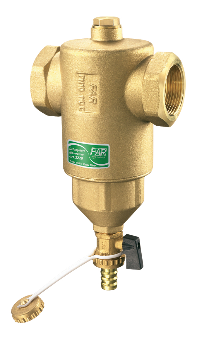 Сепаратор шлама (дешламатор) 3/4",сливн.кран,отверст.1/2"