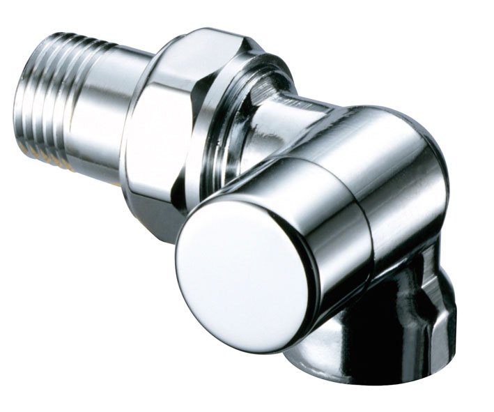 Вентиль запорн.трехосевой 1/2 правосторон., серебро, с EPDM