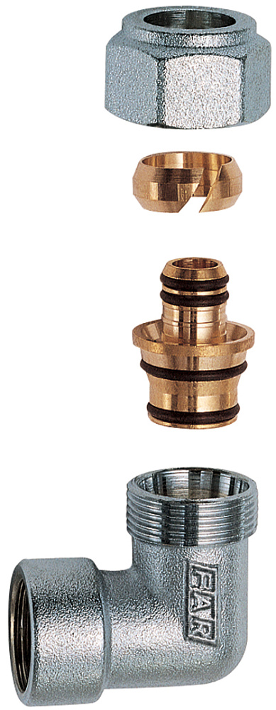 Угольник 1/2"ВР  c концовкой  для м/п труб 16х2