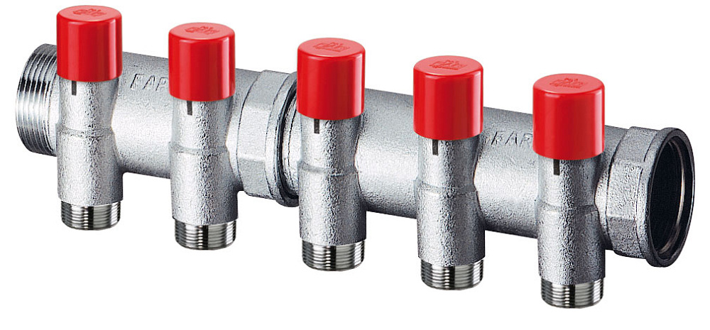 Запорн.коллектор  1" 1/4", 11 отв. 3/4" EUROKONUS