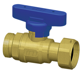 Краны шаровые с накидной гайкой, хромированные