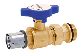 Краны шаровые под термометр, пресс-американка с EPDM