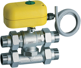 Краны шаровые четырехходовые с сервоприводом, 24В