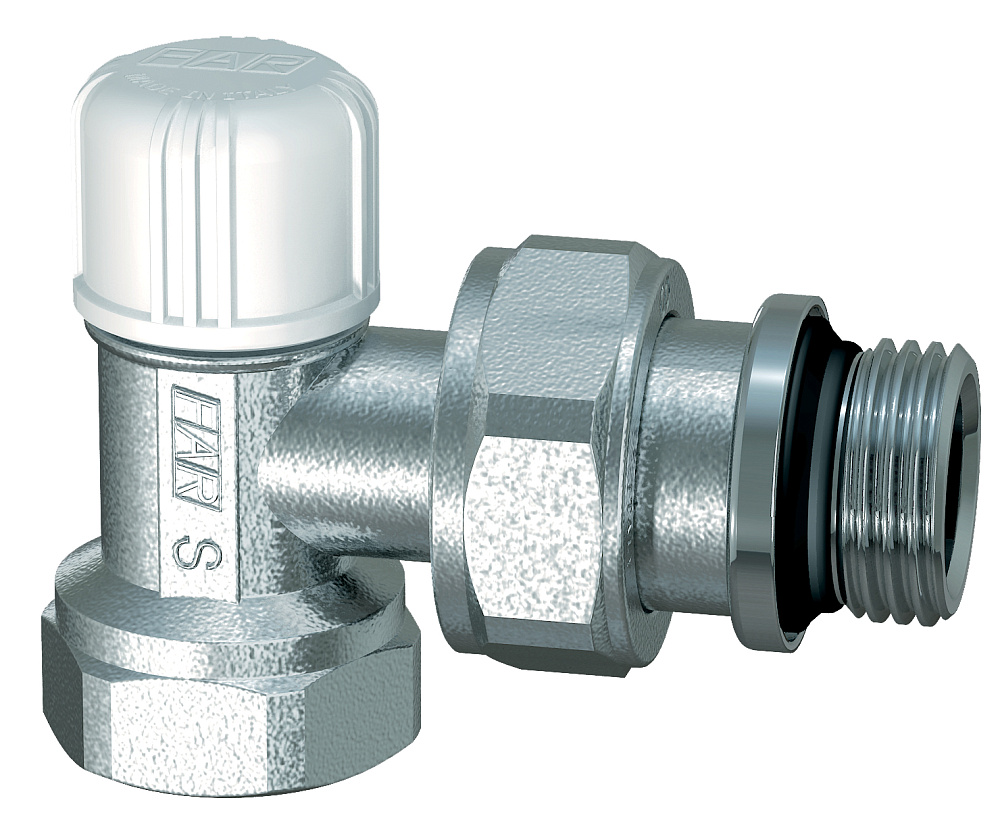 Вентиль запорный угловой 1/2" ВР,  EPDM (аналог FV 1200 12)